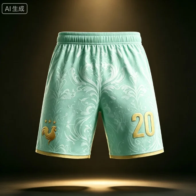 2026 Frankreich Team Mbappé Nr. 10 Fußballshorts, 3D-Allover-Print kurze Hosen, Unisex Familien-Matching Fan-Sportbekleidung für Kinder – Detail 13