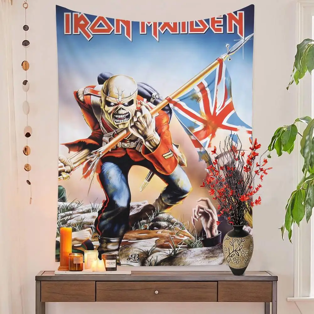 

Band I-iron M-maiden Hippie Wall Hanging Tapestries For Living Room Home Dorm Decor Art Home Decor