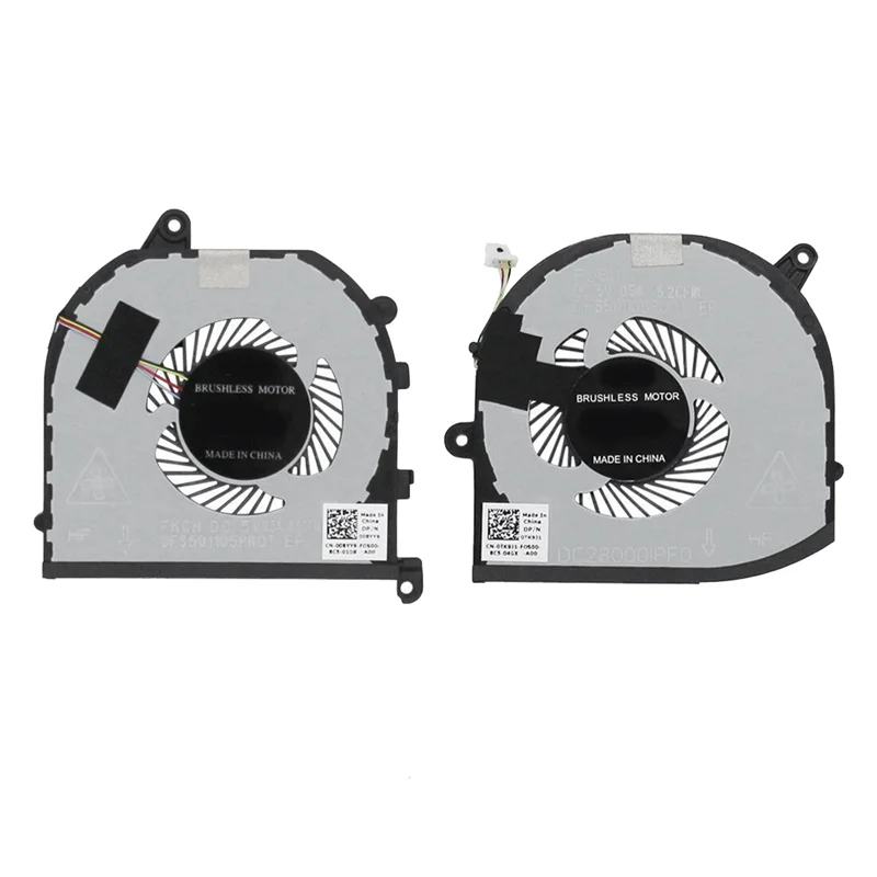 AU32-CPU+GPU Cooling Fan for Dell XPS 15 9570 008YY9 0TK9J1 DC5V Series