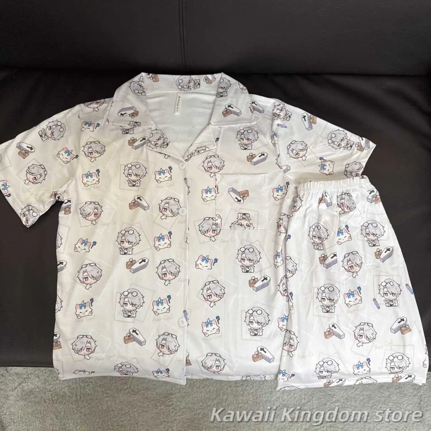 

Identity V Aesop Carl Anime Cosplay Costume Summer Long sleeves Pajamas Home Dress Men Woman Mascot Student Accessory Gift