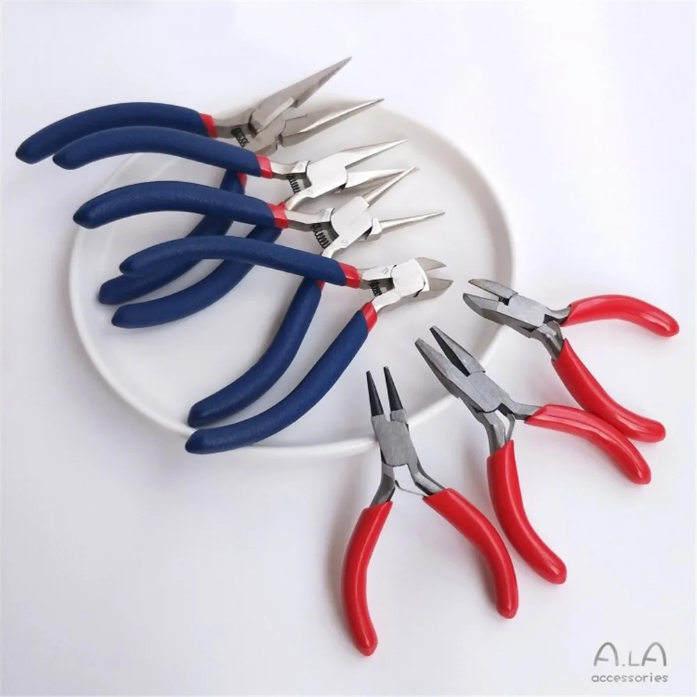 

High Quality Stainless Steel Handmade DIY Pliers Bead Winding Tools Jewelry Pliers Diagonal Pliers Pointed Nose Pliers Scissors