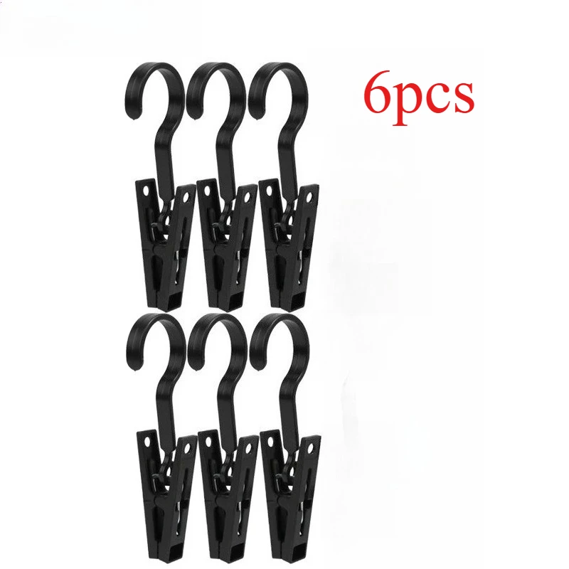 6 stücke Drehbare Wäscheklammern Wäsche Wäscheklammern Tragbare Socken Handtuch Hängende Kleidung Clip Kleiderschrank Kleidung Organizer Aufhänger