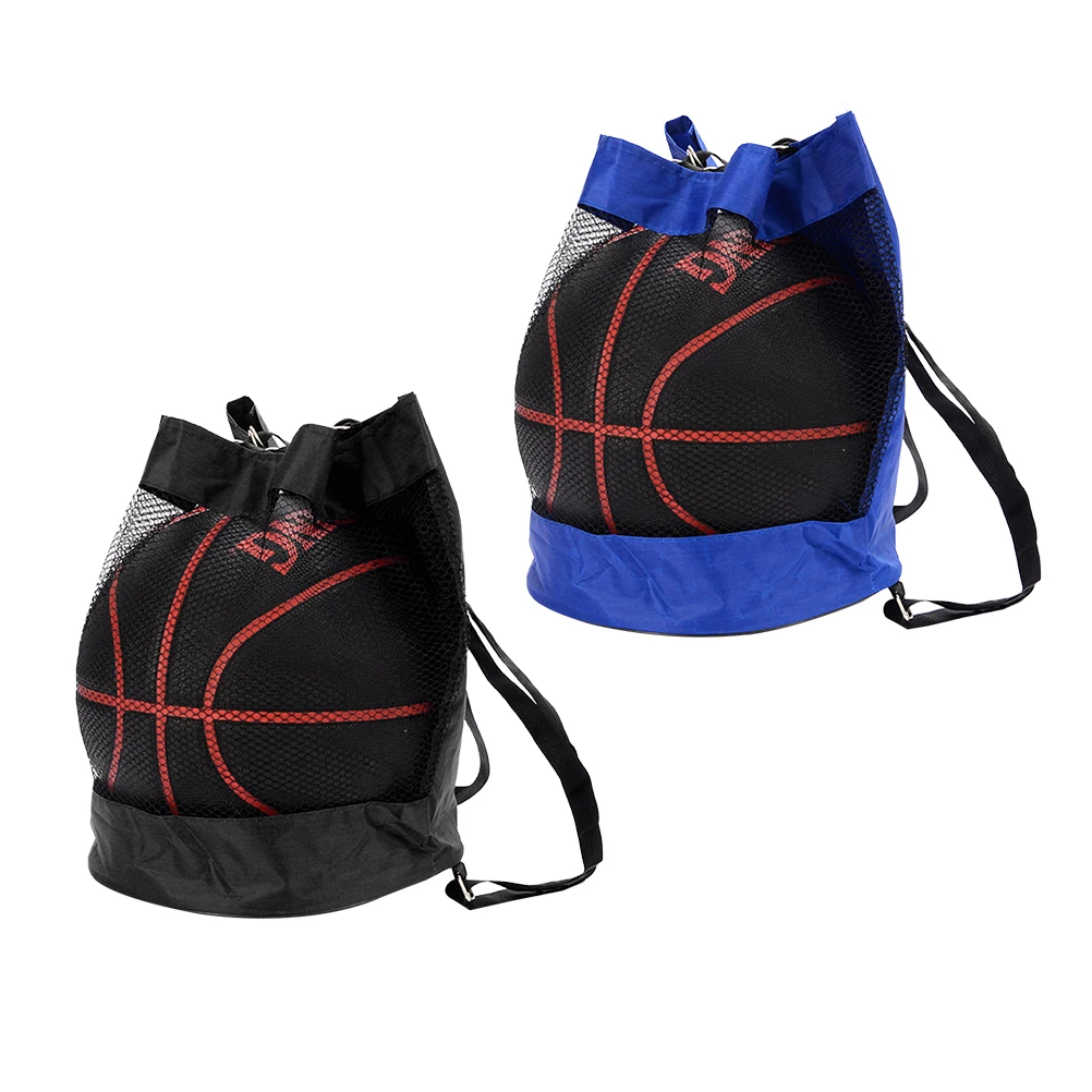 

2 pcs Sports Ball Bag Basketball Net Container Backpack Rucksack Oxford Cloth Flat Base Storage Soccer Football Shoes
