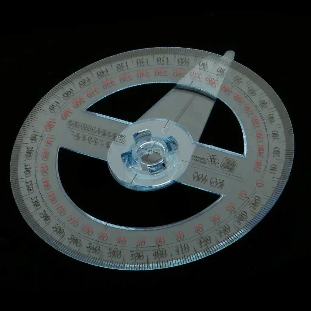 360 Degree Protractor 10cm Angle Sewing Arm Student Office Engineer