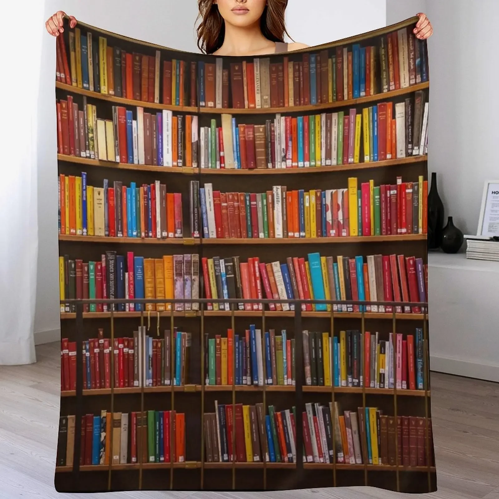 

Bookworm Antique book library, vintage book shelf Throw Blanket Beach Decoratives Baby Decorative Beds Blankets