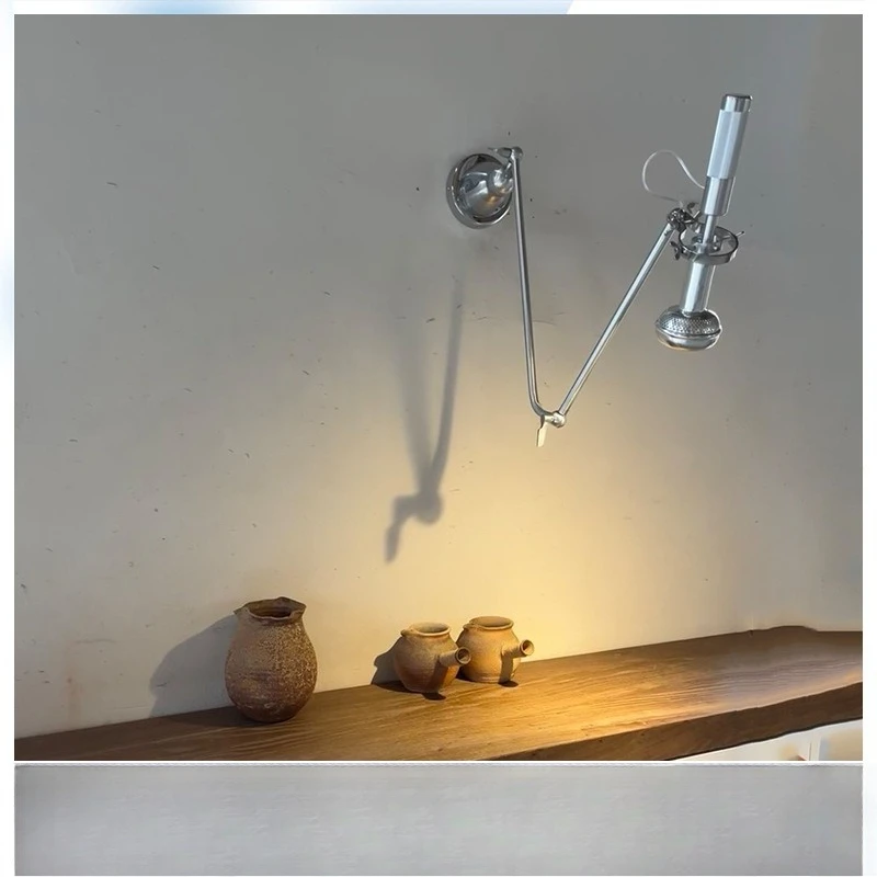 Modern Minimalist Design Telescopic Long Pole Wall Lamp Bedside Study Room Sofa Background Industry Affordab Luxury Read Fixture