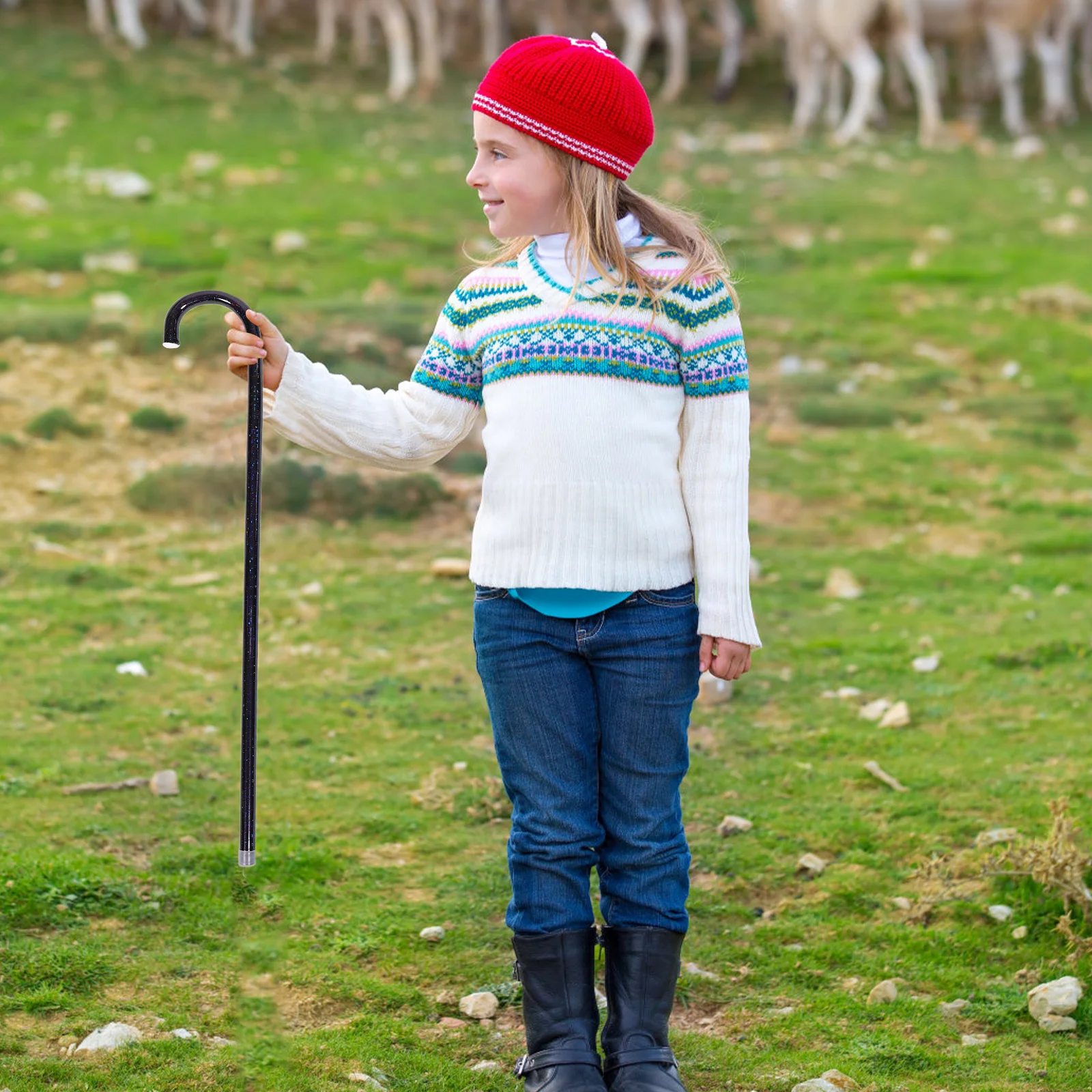 5 Stücke Tanz Requisiten Halloween Cosplay Prop Leichte PVC Kinder Cane Stick für Performance Party Kinder Cane Kleinkind Kind