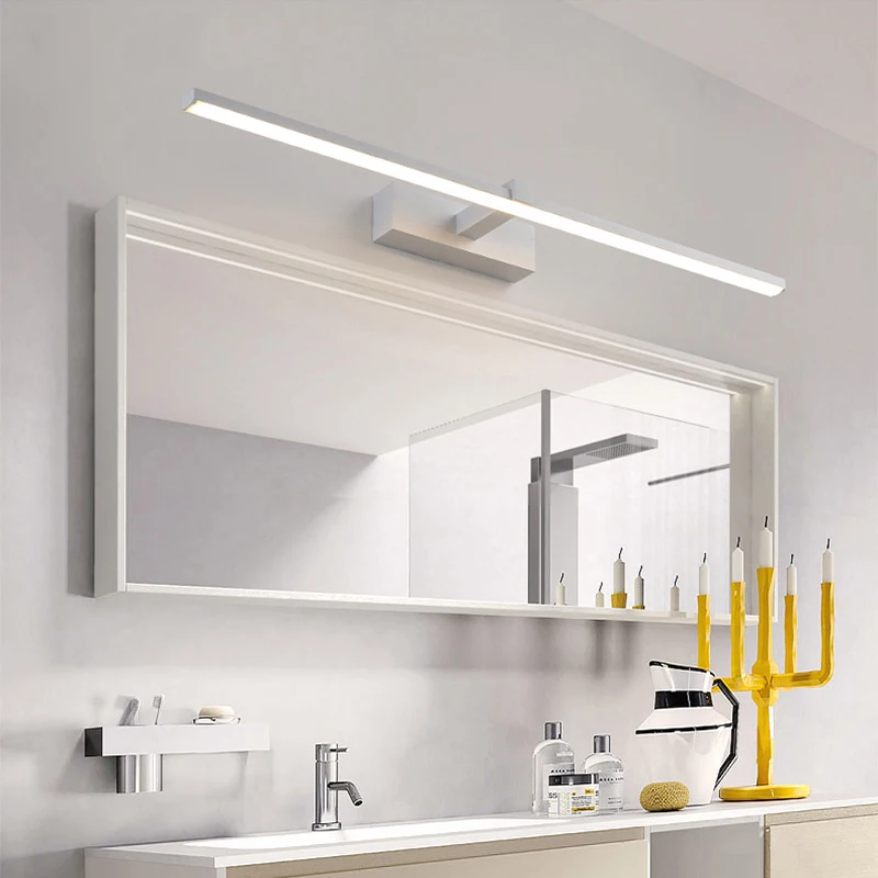 Lámparas de pared acrílicas con luz frontal de espejo LED nórdico para Hotel, baño, tocador, espejo, gabinete, iluminación de repuesto, decoración del hogar