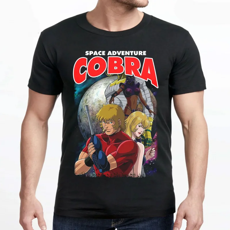 

The Space Adventure Cobra Anime gift t shirt 100% cotton printed Graphic tee Y2K clothes Cartoon Sweatshirt All size Tops S-6XL