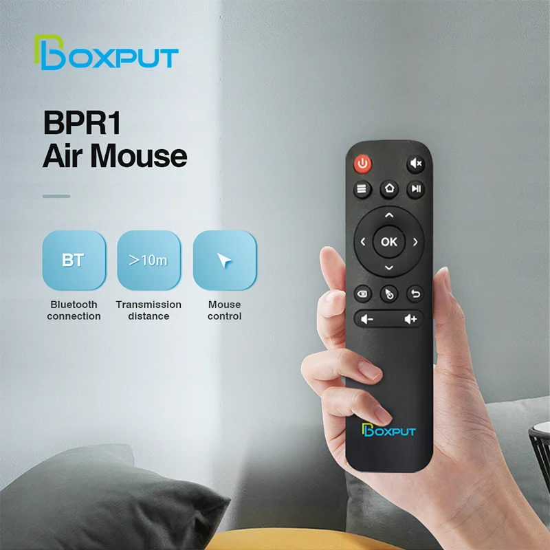BPR1 BPR1S Plus 2.4G bezprzewodowy odbiornik USB TV, pudełko pilot zdalnego sterowania BLE 5.0 bezprzewodowa mysz dla Android smart TV opakowanie