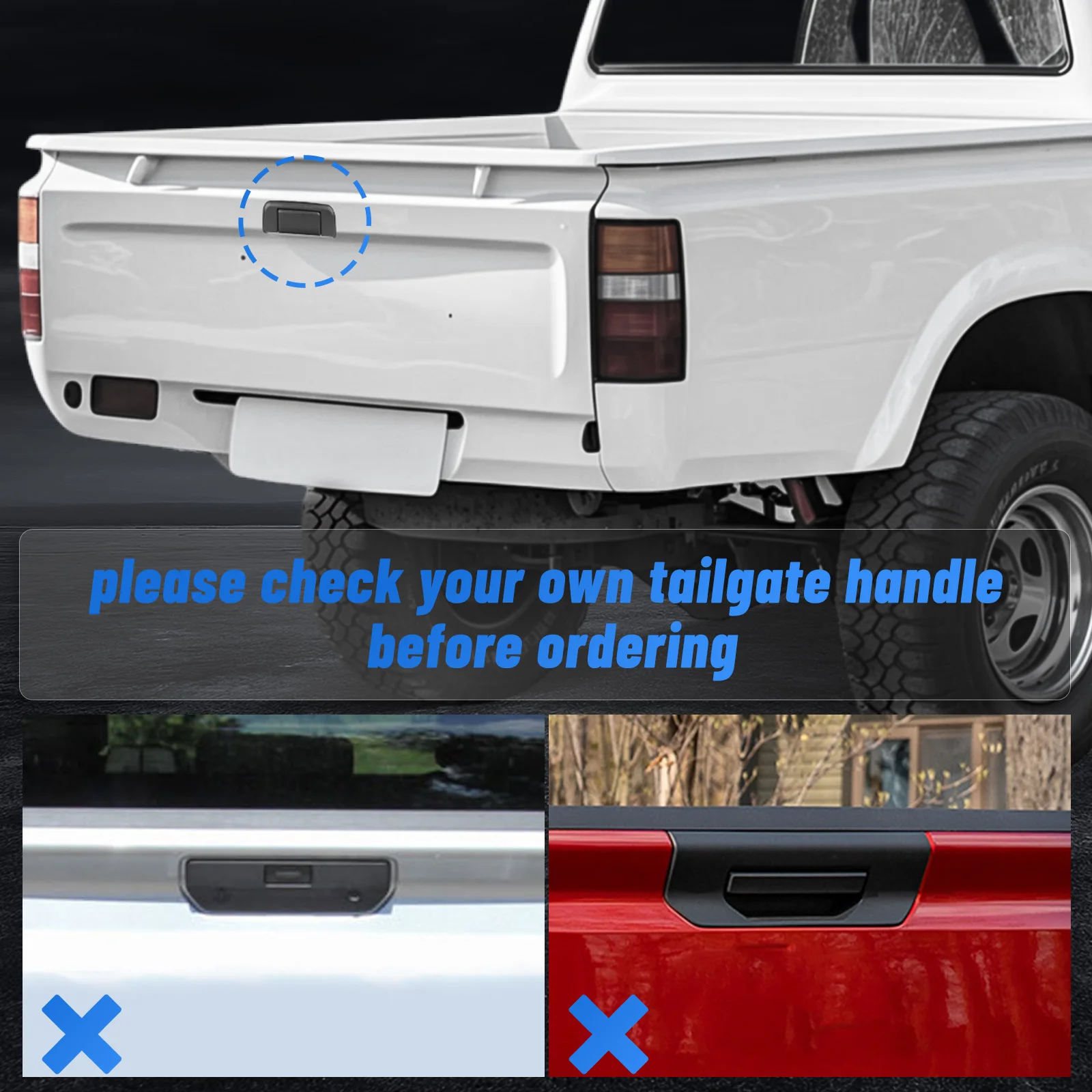 Manija de puerta trasera Exterior para camioneta Toyota 1989 1990 19991 1992 1993 1994 1995 69090-89101