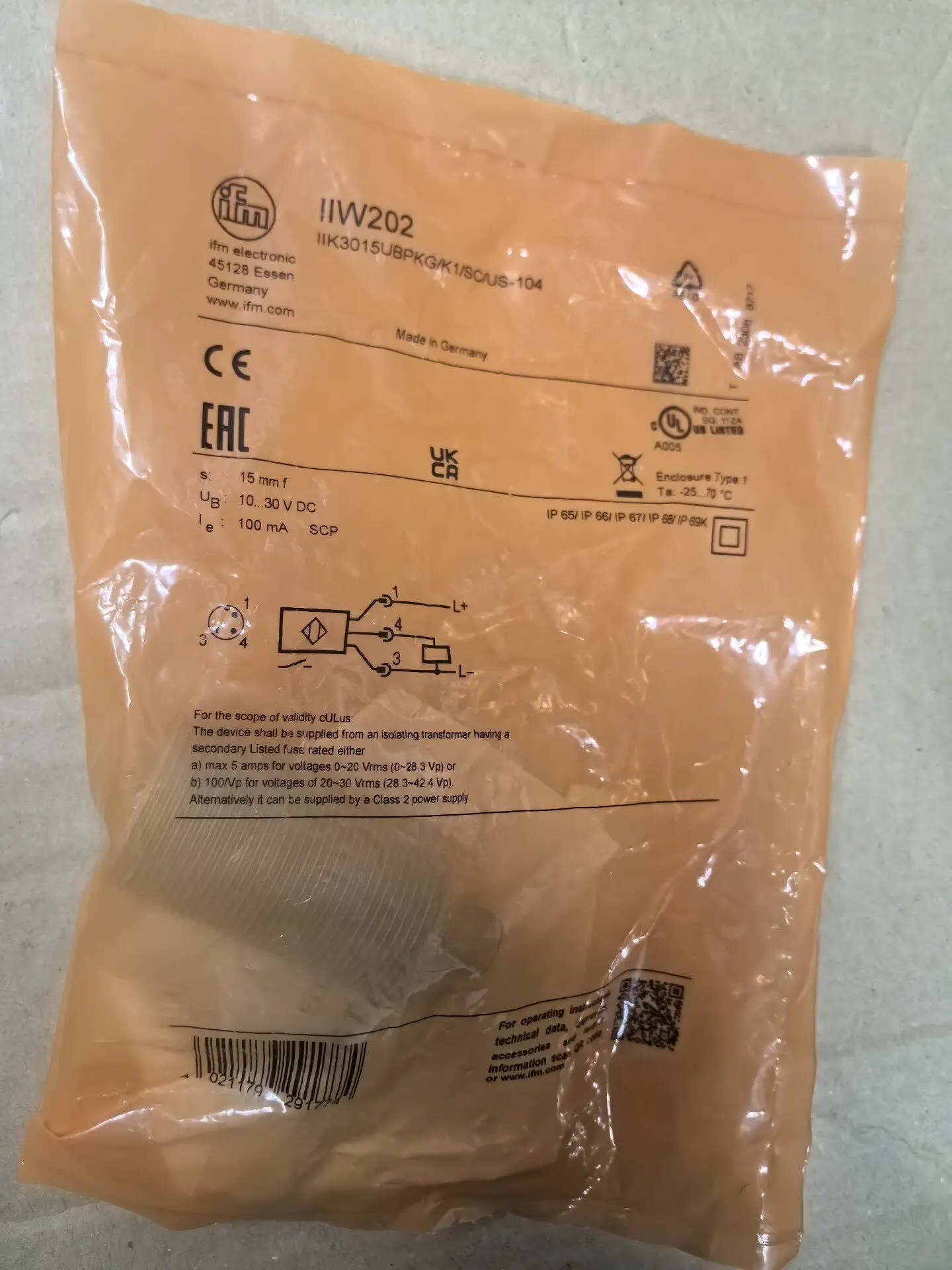 Brand New Original Genuine IFM IIW202