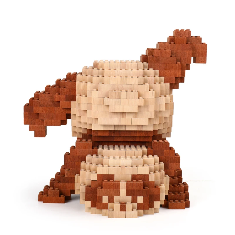 

Gobricks MOC панда ремешок медведь деревянные строительные блоки деревянные кирпичи головоломка DIY сборка Монтессори строительные игрушки подарок