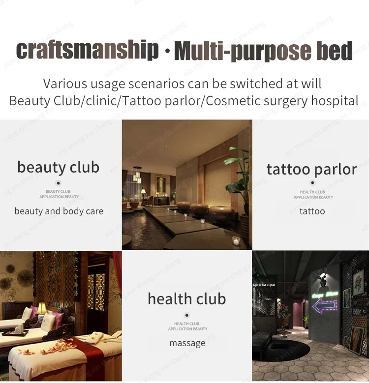 XingSheng Elektrische Hebe Gesichts Schönheit Bett Wimpern Betten Schönheit Salon Stuhl Massage Tisch Verstellbare Möbel Sofa Bett Stühle – Detail 4