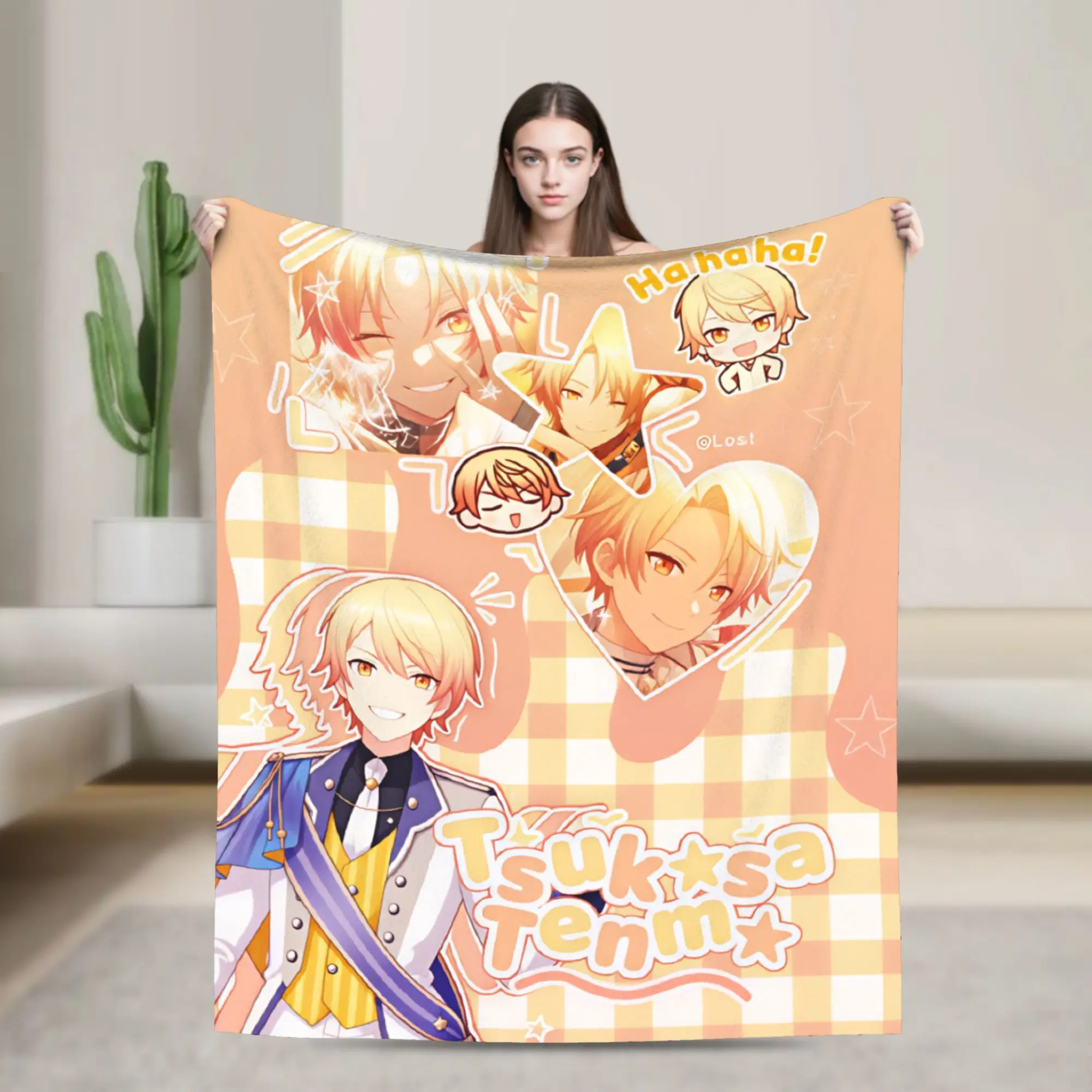 tsukasa tenma Blankets  Travel Office Flannel Throw Blanket For Couch Chair Sofa Bed Soft Warm Design Quality Bedspread Gift