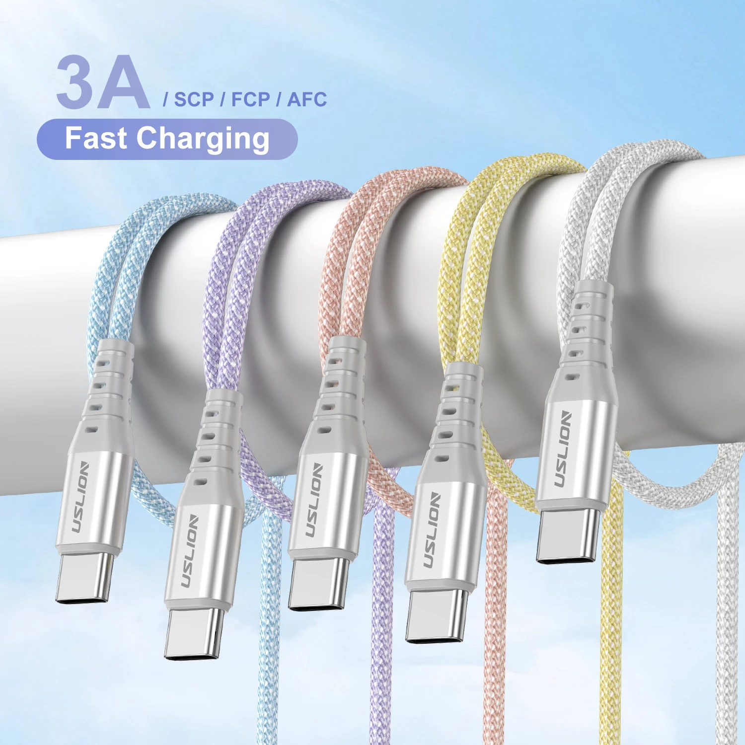 3A Fast Charging USB Type C Cable For Oneplus Samsung S23 Xiaomi POCO Cell Phone USB C Cable Type-C Charger Cord USB Data Line