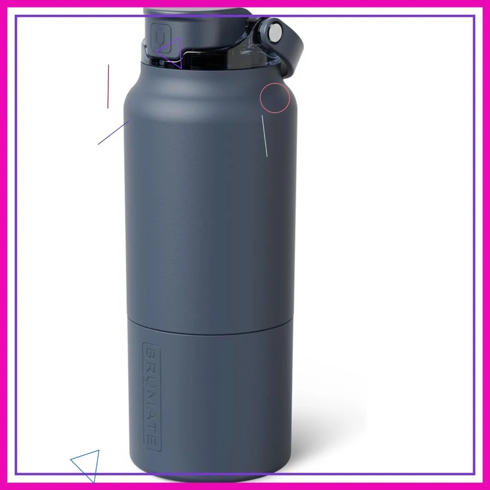 

Термос из нержавеющей стали на 35 унций с герметичной силиконовой трубочкой, быстрым потоком воды, без BPA, цвета Nightfall Blue