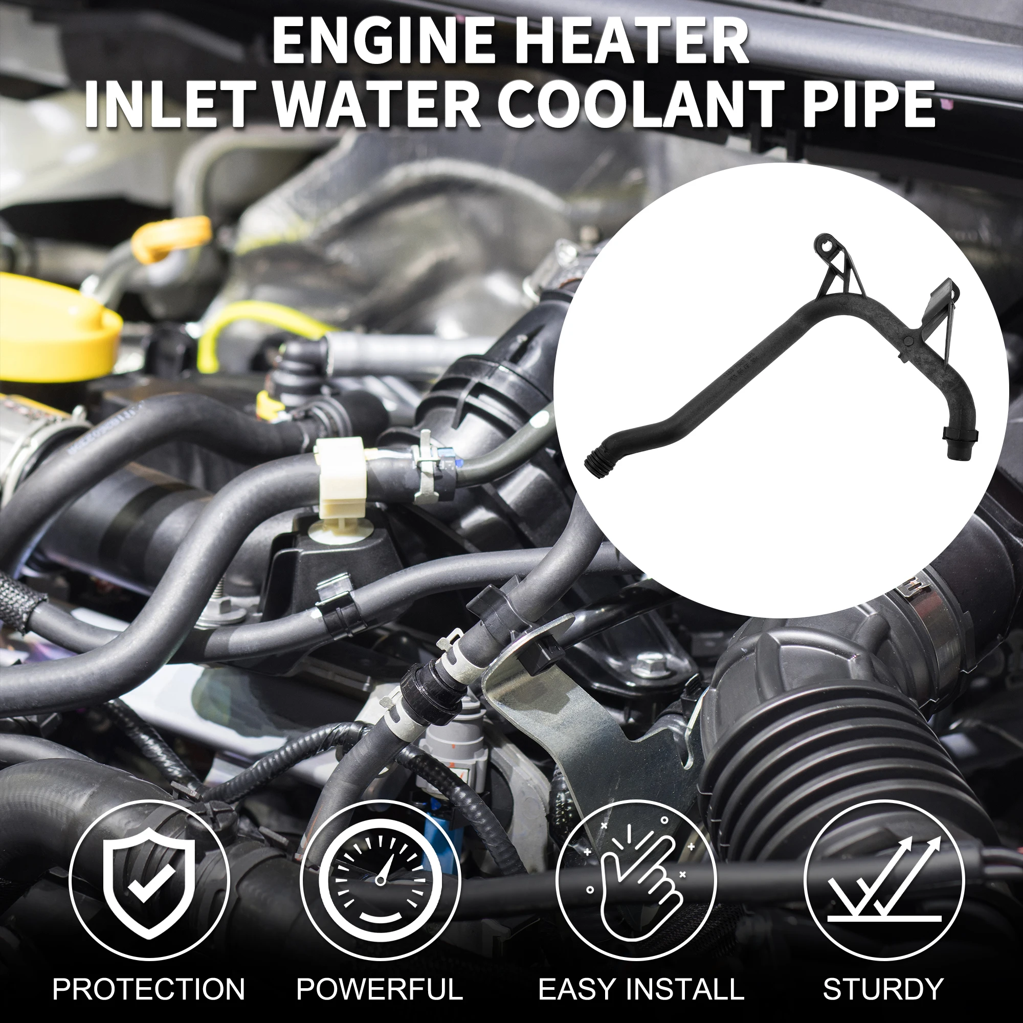 UXCELL Engine Heater Inlet Water Coolant Pipe for BMW 325Ci 01-06 E39 No.11537502525