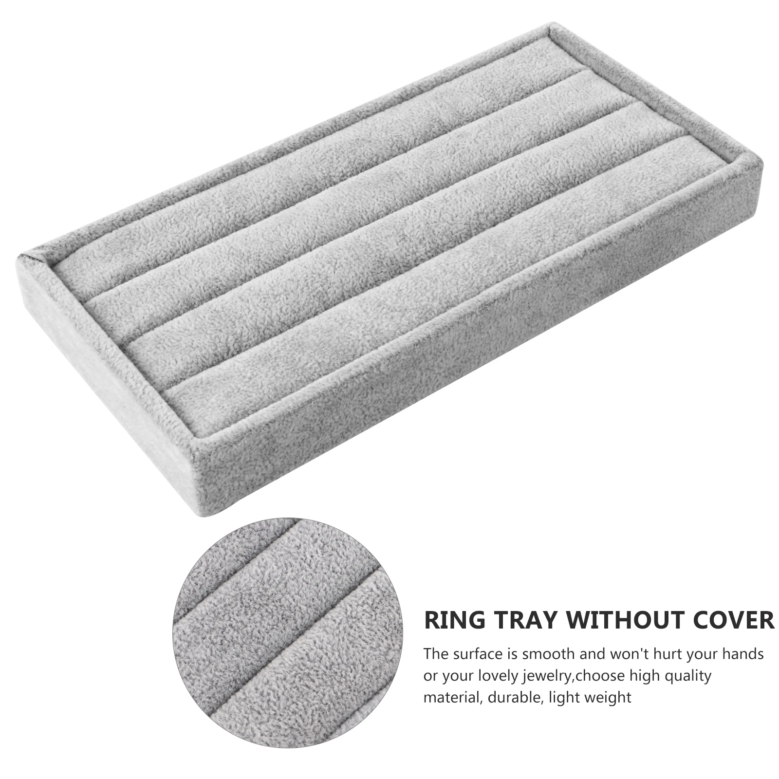 

Square Ring Tray Jewelry Storage Pad Fabric Organizer Holder Display