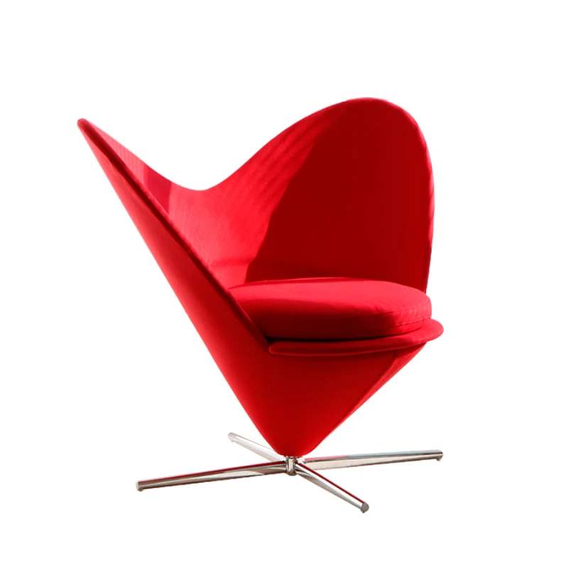 designer living room rotating single leisure chair artistic sofa creative love heart-shaped makeup