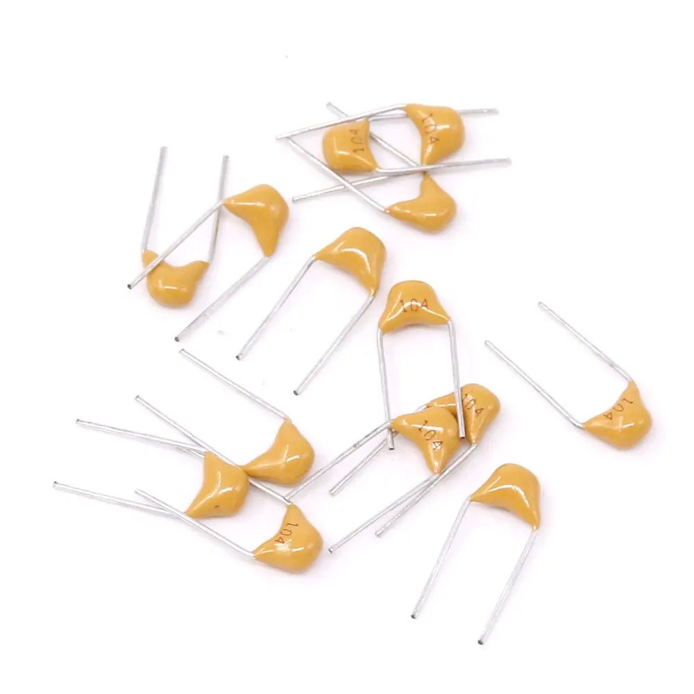 100pcs/set Multilayer ceramic capacitor 50V (100~106) 10pF~10uF 102 103 104 105 22pF 33pF 47pF 10nF 100nF 0.1uF 1uF Pin=5.08mm