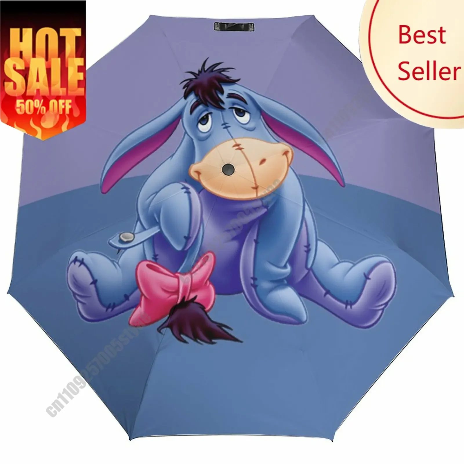 

Eeyore Umbrella Disney Cartoon 3 Fold Auto Suitable Both Sunny Rainy Days Decoration Gifts Decor Custom Umbrella