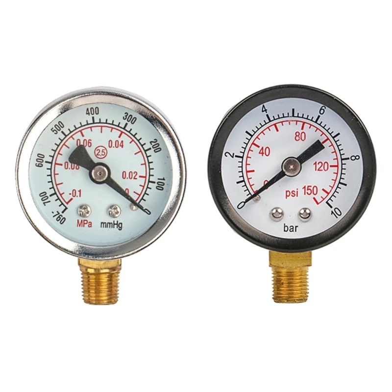 M17D Heavy Duty Filter Pressure Gauge Meter Manometer, 1/8