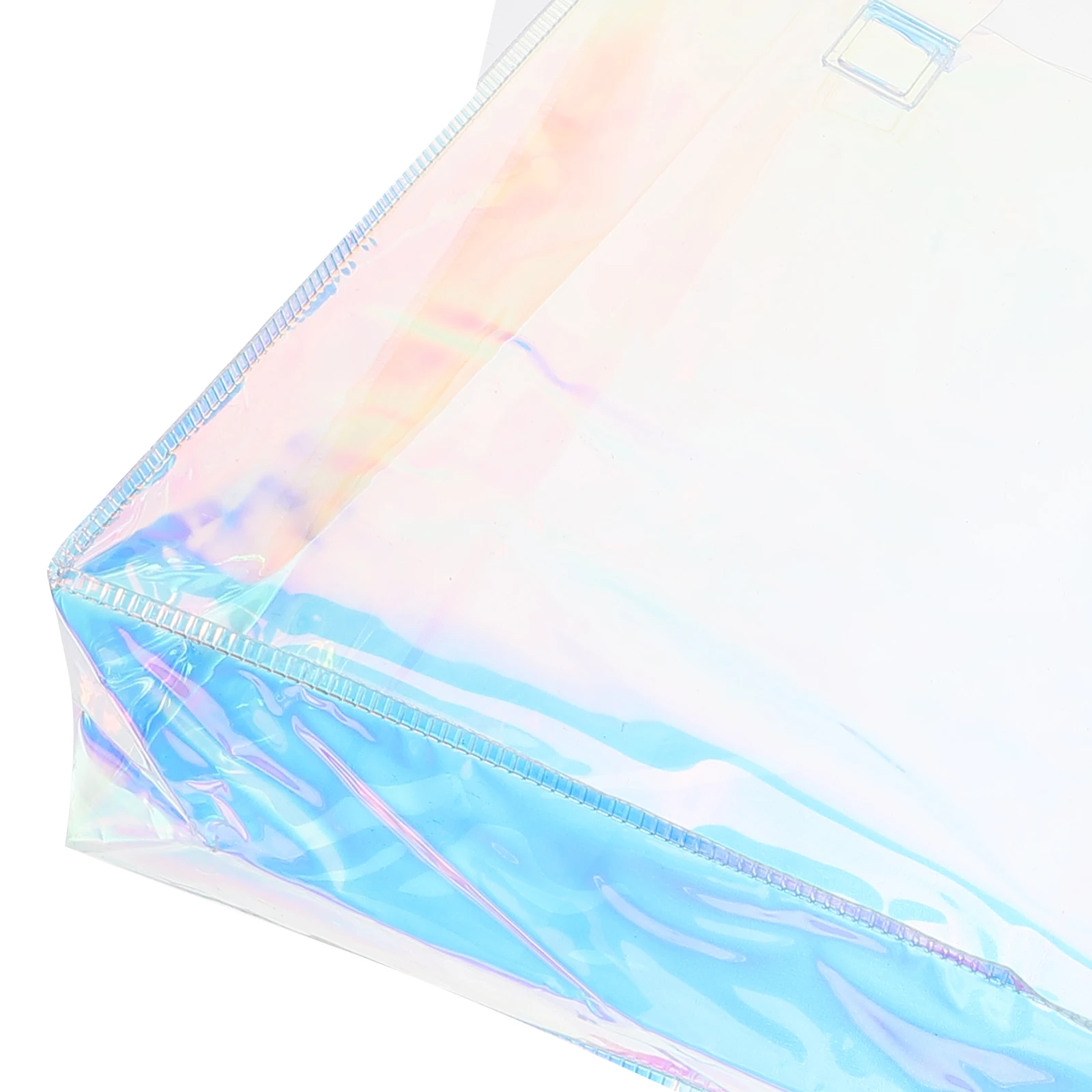 

Iridescent Tote Bag Transparent Holographic Packaging Bags Portable Holography Pvc Goodie Handbag