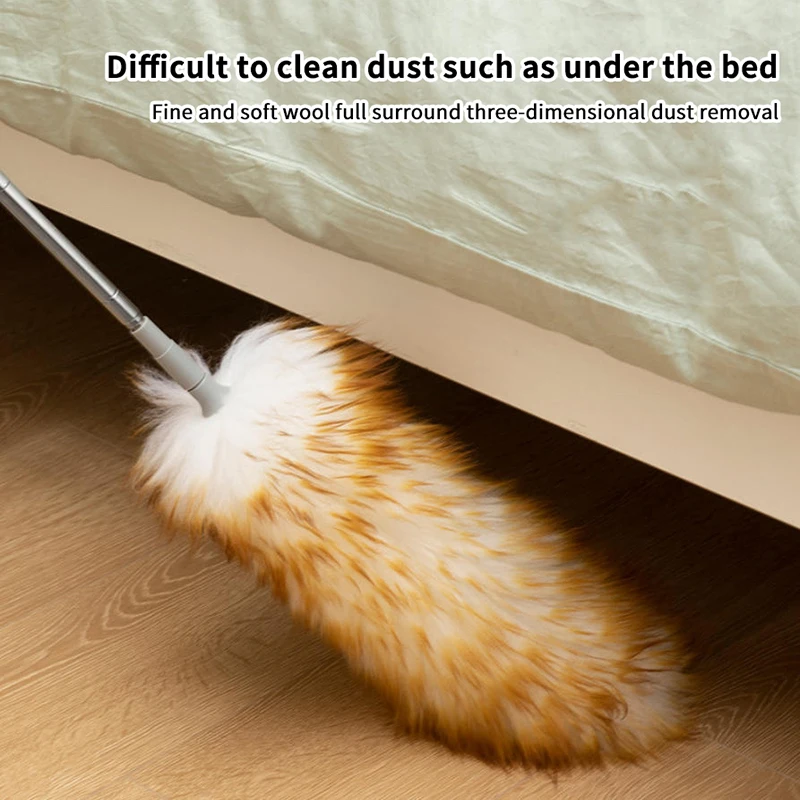 【BA】Scalable Wool Duster Household Cleaning Dust Duster Brush Car Cleaning Sweeping Dust Home Use Washable Clean Houseware Tools