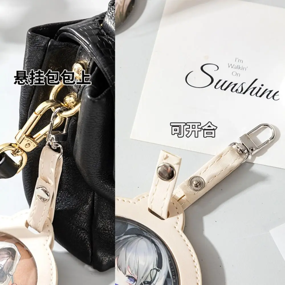 Badge Display Badge Storage Bag Idol Merchandise Storage Solid Color Transparent Round Bag Mini Korean Style Single Badge Itabag