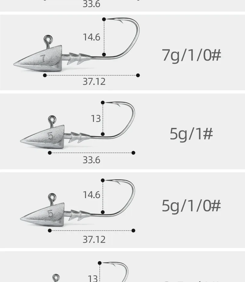 Angeln Jig Kopf Haken 4X Starke Dreieck Blei Kopf T Schwanz Wurm Haken Weiche Köder Angelhaken 20-30 Stück VERKAUF – Detail 5