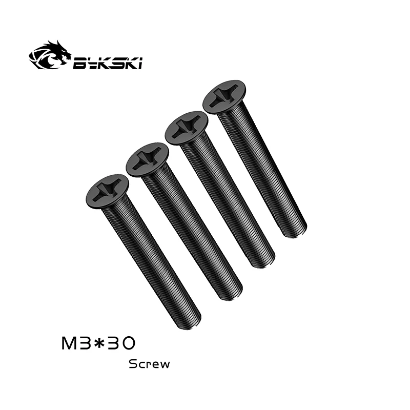 Bykski M3x30 M3x35 Water Cooling Radiator Screws Water Cooled Accessories Black Mounting Screws 1 Set