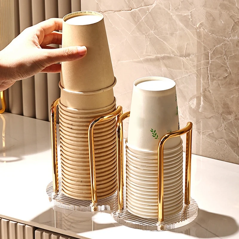 Paper Cup Dispenser Cup Holder Cup Organizer Storage Party Cup Dispenser Mouthwash Rinsing Cup Storage Holder