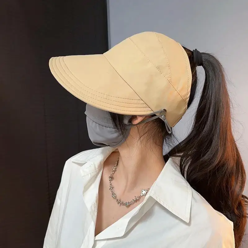 [YY34]【xxx】Foldable Wide Brim Sun Hat UV Visor Hat Korean Drawstring Adjustable Baseball Cap For Women[Y34]
