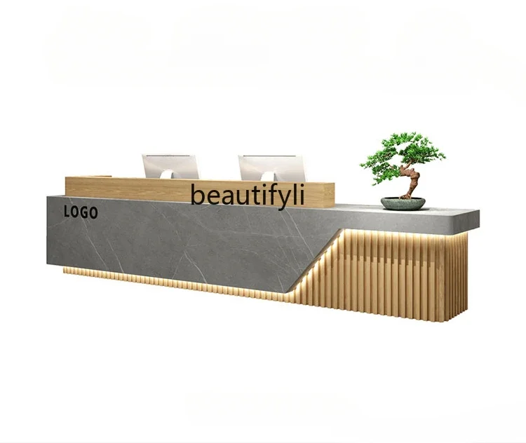 

Chinese simple front desk Clothing shop Beauty salon checkout page Company Hotel lobby Reception desk Training institution