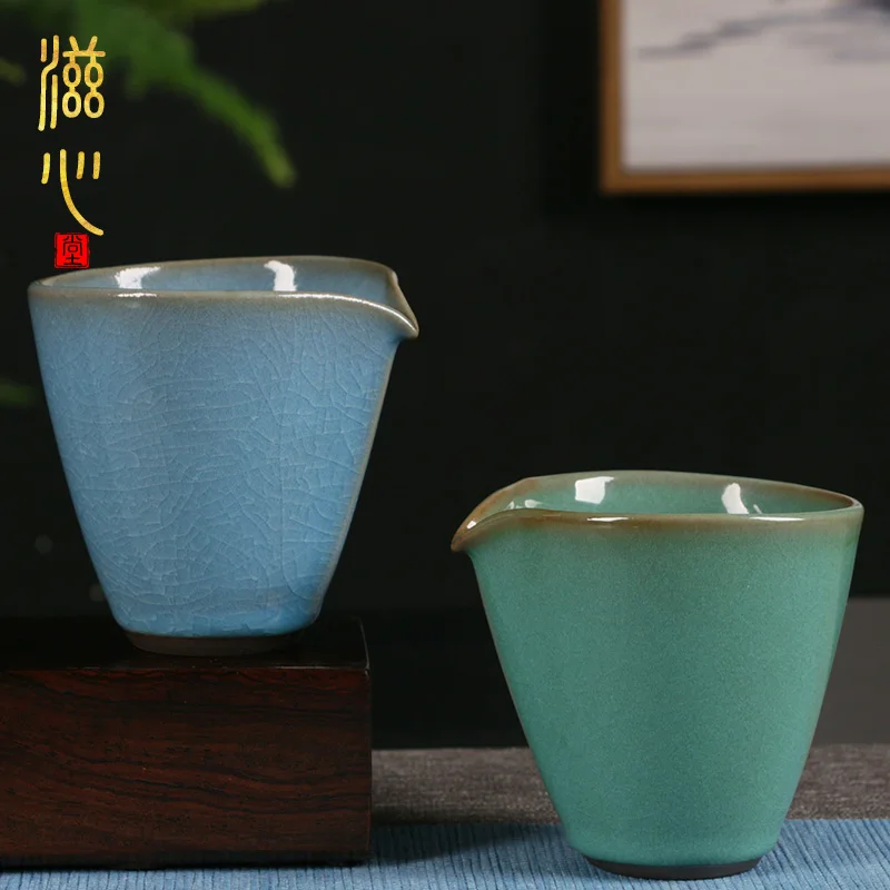 Zixintang Longquan Celadon Handmade Splitter, Kung Fu Set, Uniform Cup, Ceramic Large Tea Sea, Single Fair Cup