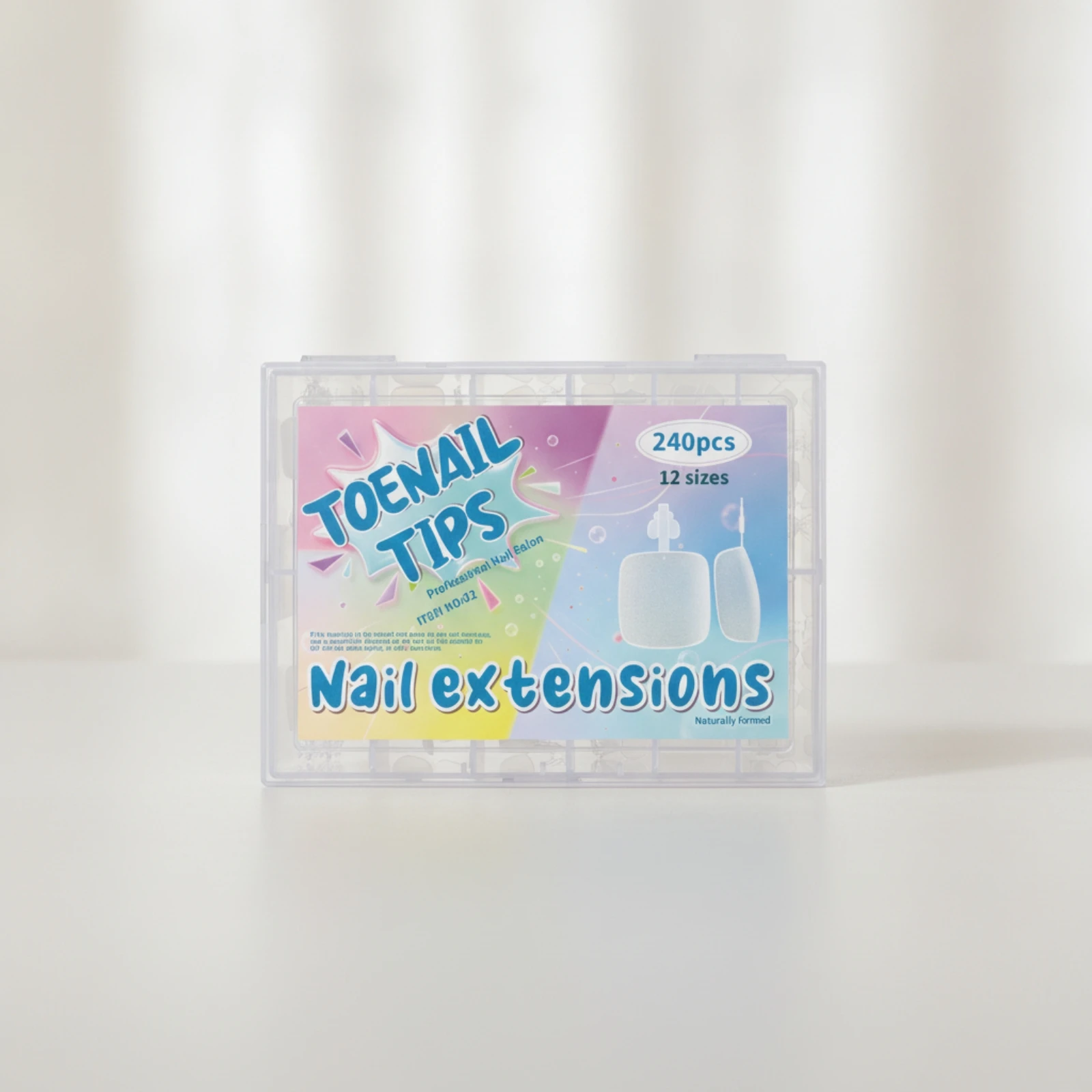 240 Pieces Soft Gel Toenail Tips Natural-Looking Toenail Tip Kit Short False Toenails Precision Nails Pre-Designed
