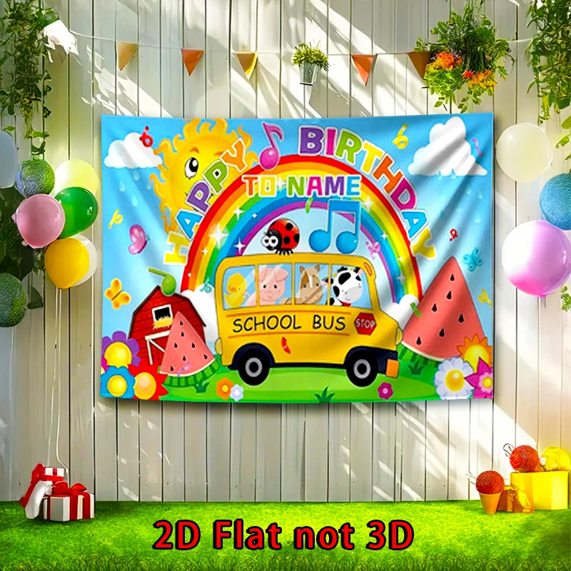 2D flat banner,1pc Photo Exclusive Personalized And Text Customization,HD quality For various party occasions,Polyester Banner