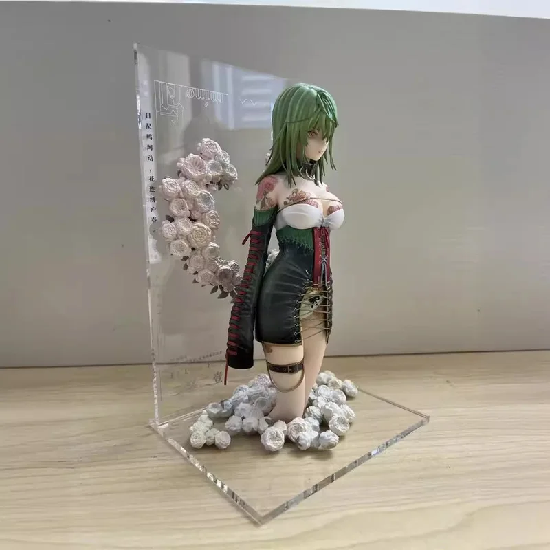 

Beautiful Girl Original Painting Anime Handmade Model Ornament Rose Mingke Proportional Human Kneeling Figure Collectible Toy