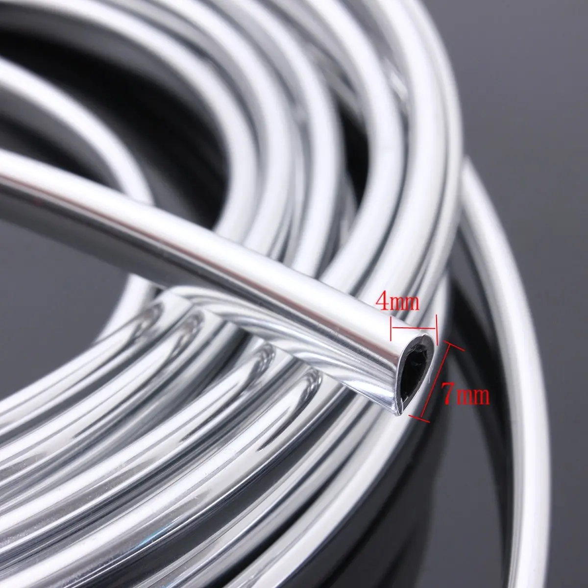 6M Auto Tür Chrom Moulding Trim Streifen Rand Scratch Schutz Schutz Abdeckung Streifen Rolle Chrom Styling Moulding Trim Streifen – Detail 3
