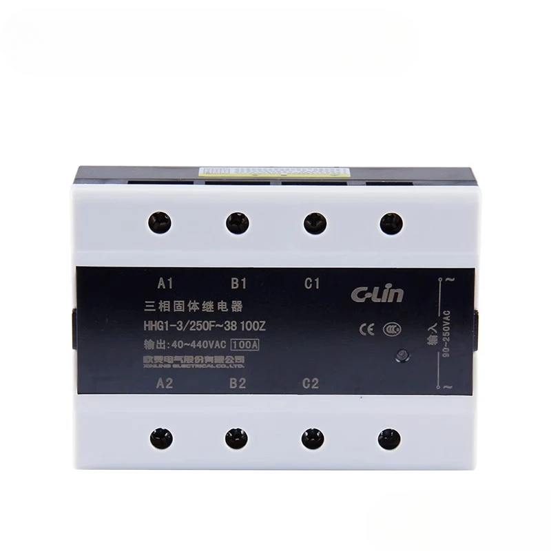 

C-Lin Three-phase Solid State Relay HHG1-3/250F-38 100Z (120A) AC Control AC