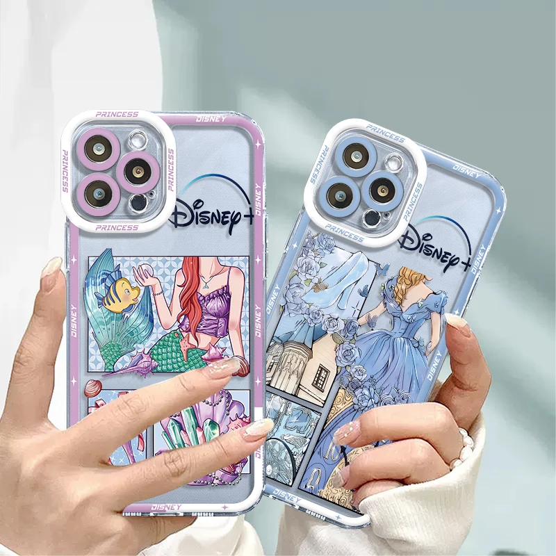 Disney Pretty Princess Cinderella Clear Case For Apple iPhone 15 14 13 12 11 Pro Max 13 12 Mini XS XR X 7 8 6 6S Plus Soft Cover