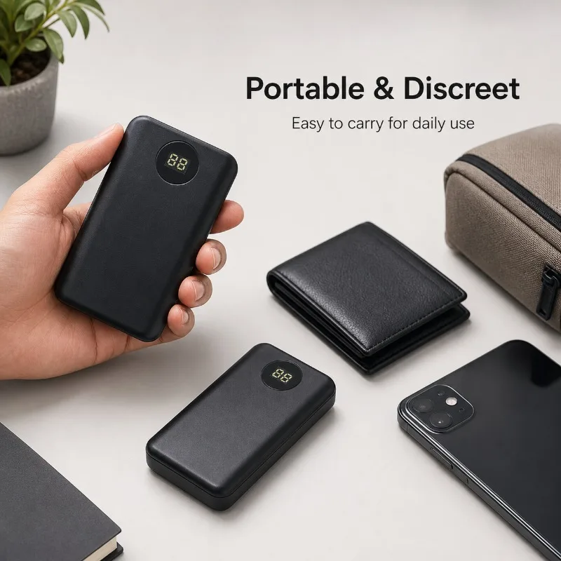 Power Bank Shape Hidden Storage Box Portable Secret Case for Cash Cards Coins Keys Travel