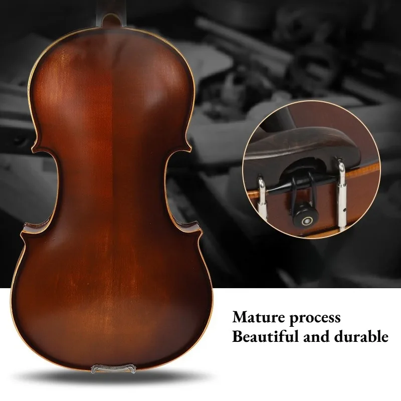 Professional Stringed Instruments Acoustic Violin 1/2 1/4 1/8 3/4 4/4 Full Size Natural Solid Wood Violin with Violin Case Bow