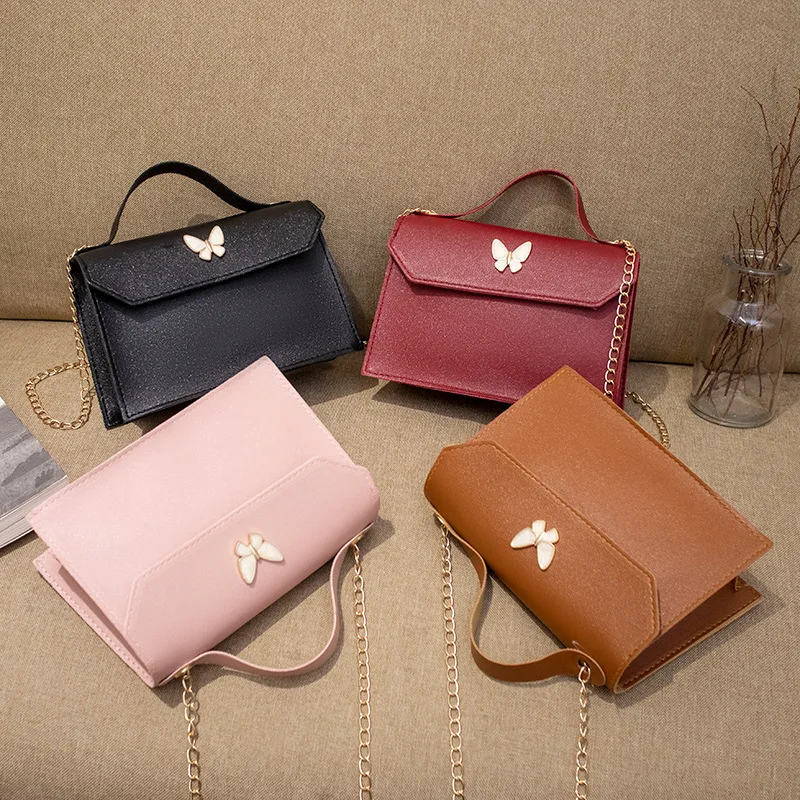 

Women Fashion PU Versatile And Fashionable Portable Butterfly Square Bag, Large Capacity Single Shoulder Crossbody Bag