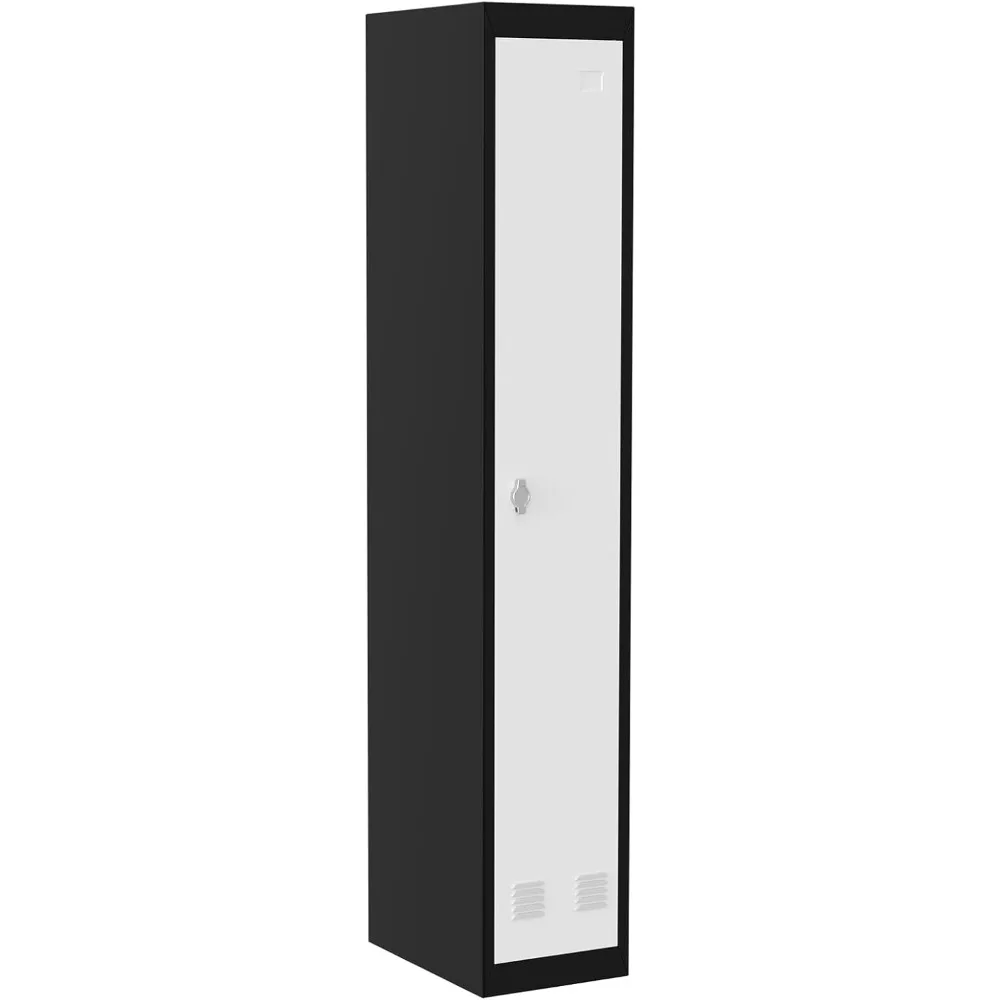 

Narrow 71" Steel Employee Locker with Hanging Rod & 2 Shelves – Heavy Duty Metal Storage,Rust-Resistant Locker for Office/School