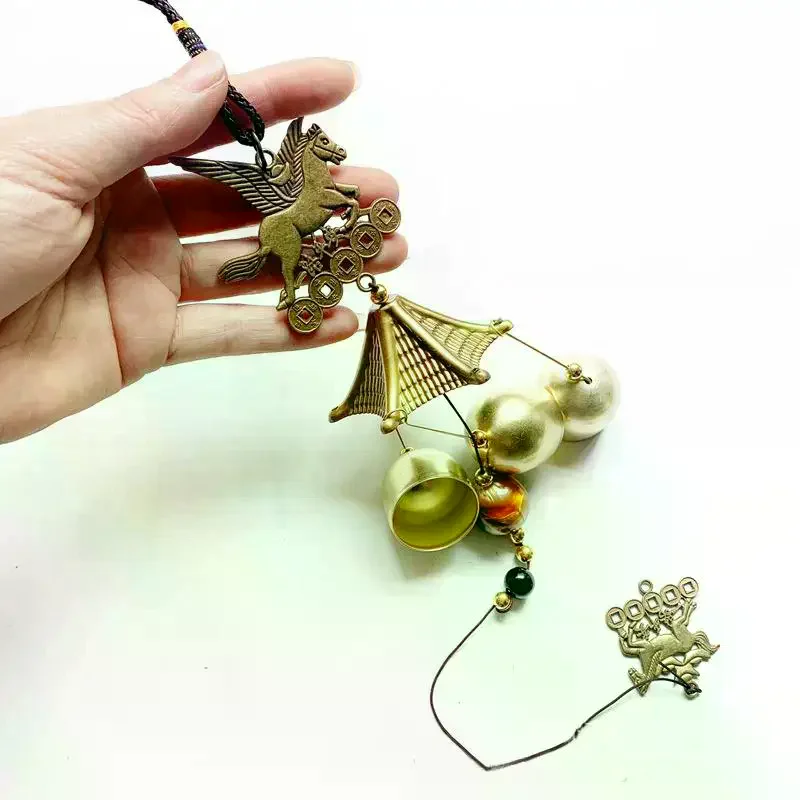 Retro Horse Metal Wind Chimes Garden Yard Bells Windchimes Outdoor Room Hanging Decoration Home Decoration Craft