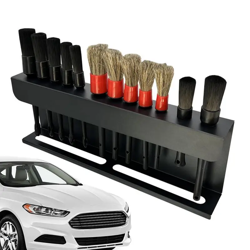 Detailing Brush Holder Spray Bottle Rack Cleaning Brushes Organizer Car Shop Accessory For Storing Scrubbers For Garage Tool