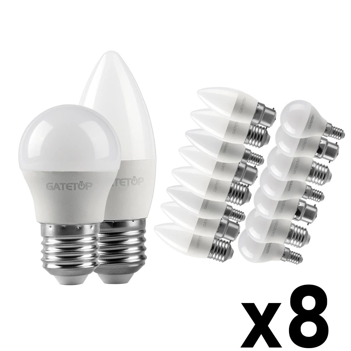 

8PCS LED Bulb Energy-efficient Lamp G45 C37 E14 E27 3W 5W 6W 7W AC220V -240V AC110V Led Bulbs for Home Decoration Lámpara Led