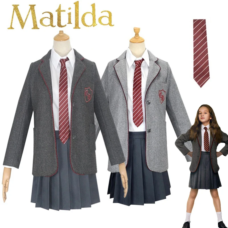 Matilda Cosplay Costume Movies Roald Dahl’s Matilda The Musical Cosplay Suits School Uniform Halloween Costumes for Adult